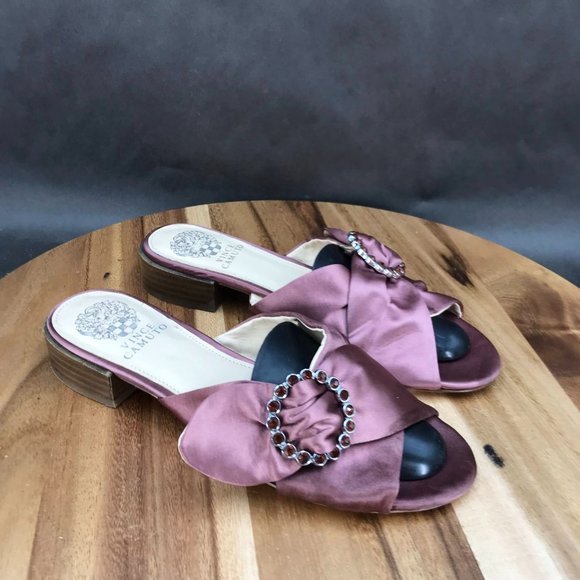 Vince Camuto Other - Vince Camuto Pink Embellished Slides Slip On Sandals Womens Size 7 B